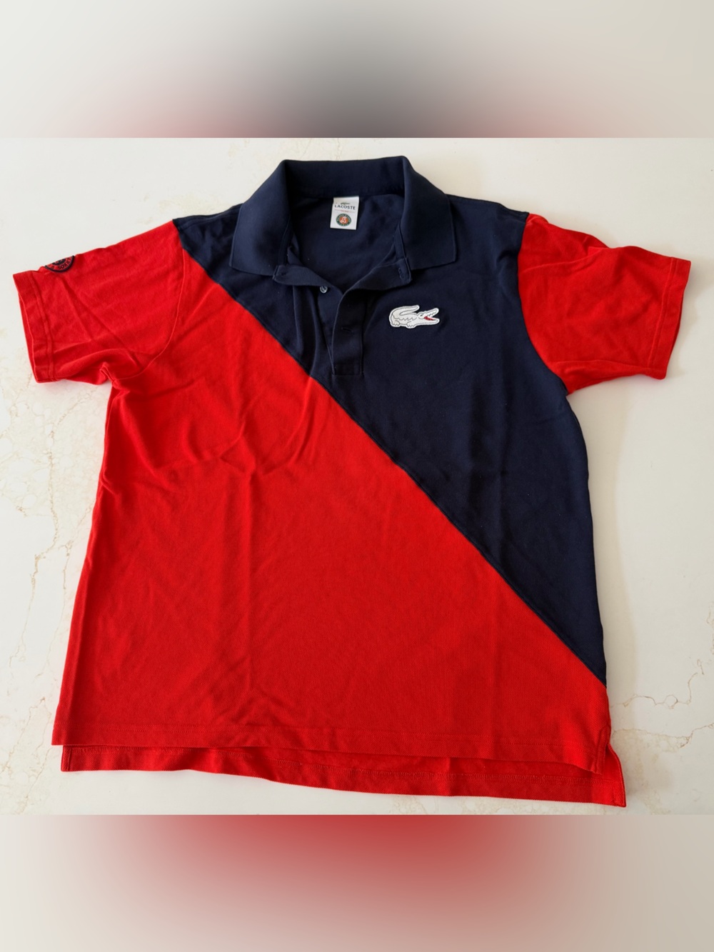 Lacoste preppy polo with oversized alligator logo